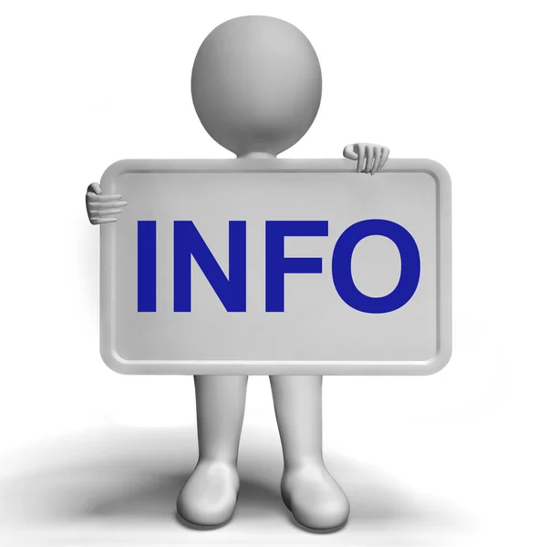 Info bord toont informatie kennis en ondersteuning — Stockfoto