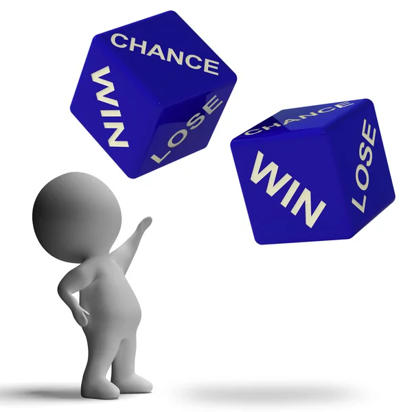 Chance Win Lose Dice Showing Betting — Stock Photo, Image