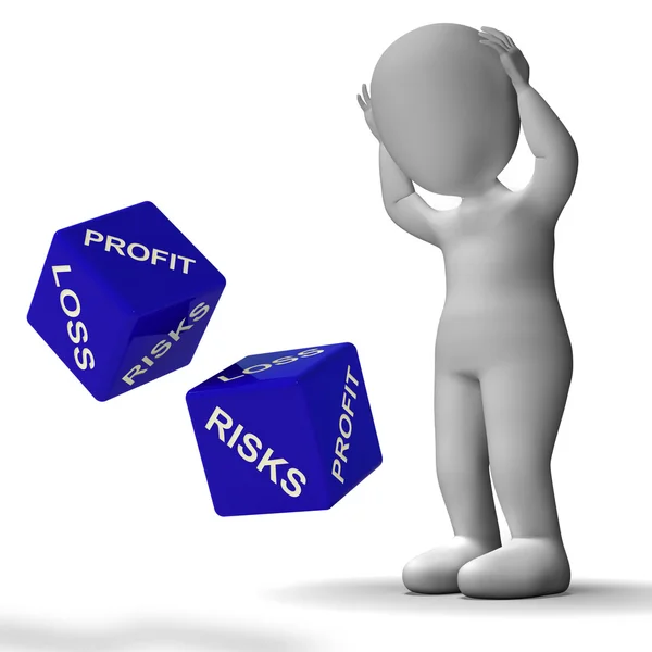 Profit And Loss Dice Shows Returns For Business — Stock Photo, Image