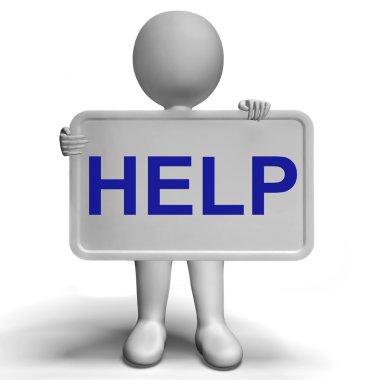 Yardım tabela tavsiye destek ve yardım gösterir