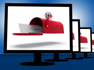 posta kutusu İzleyicisi dijital yazışma gösterir