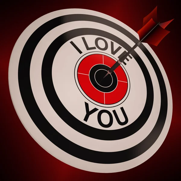 I Love You Shows Valentines Affection To Lover — Stock Photo, Image