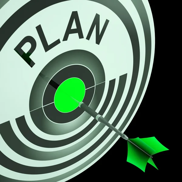 Plan Target Means Planning, Missions And Objectives — Stock Photo, Image