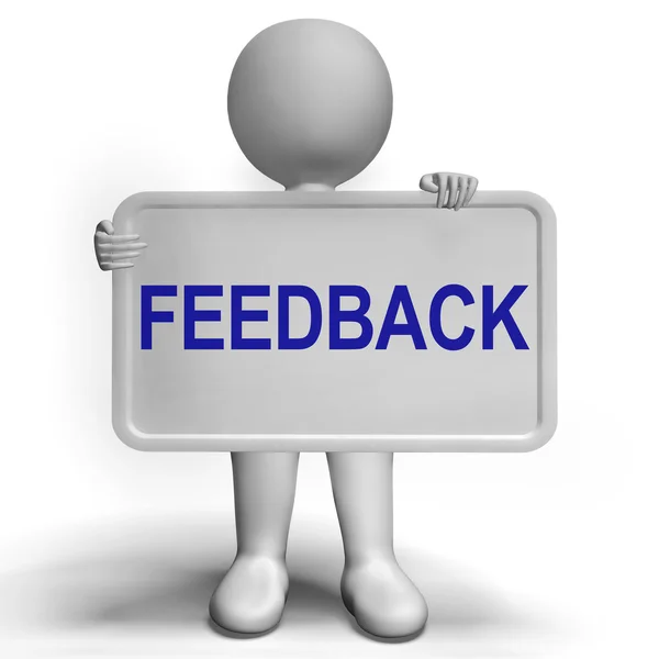 Feedback bord toont advies evaluatie en enquêtes — Stockfoto