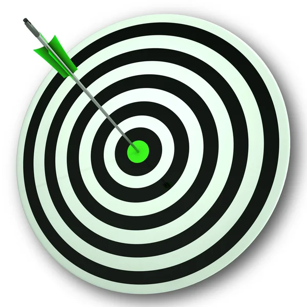 Bulls eye Target Shows Perfect Accuracy And Focus — Stock Photo, Image