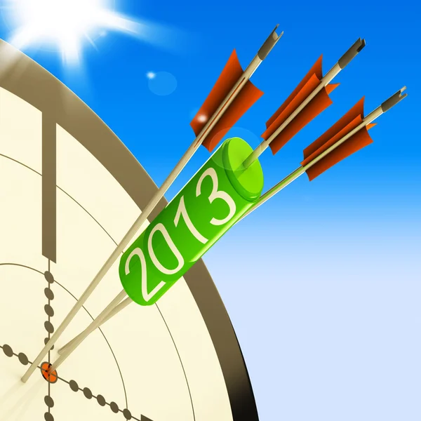 2013 cíl ukazuje budoucí plánované projekce — Stock fotografie