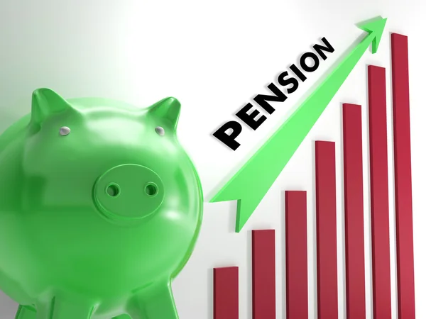 Raising Pension Chart Shows Personal Growth — Stock Photo, Image