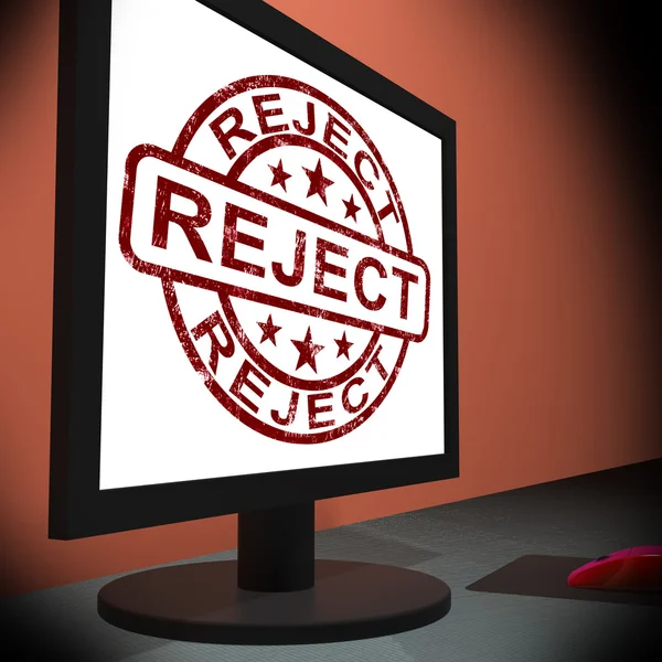 Reject On Monitor Shows Disallowed — Stock Photo, Image