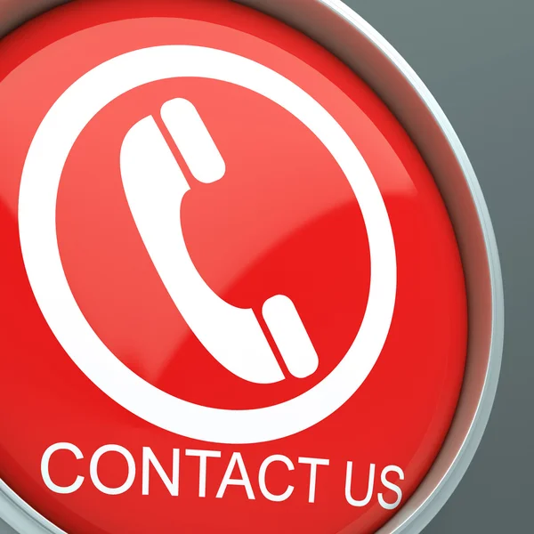 Contacte-nos Button Shows Helpdesk — Fotografia de Stock