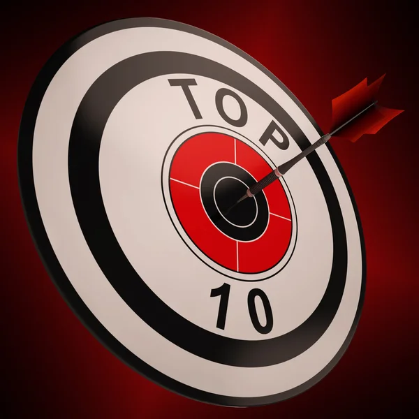 Top Ten Target Shows Best In Charts — Stock Photo, Image