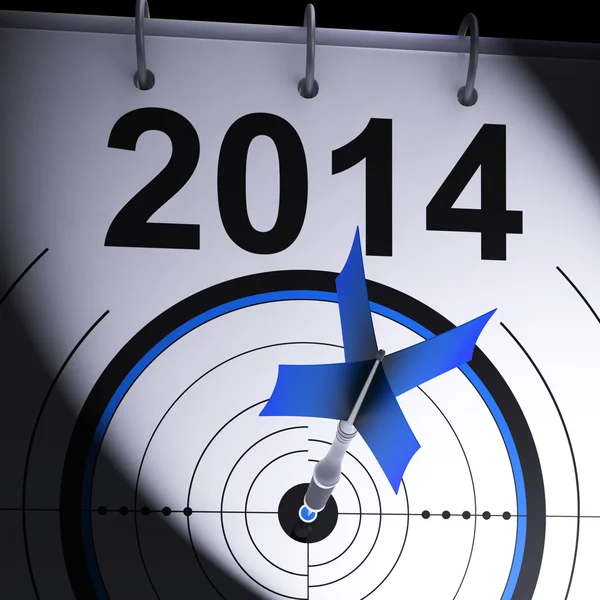 Ziel 2014 bedeutet Businessplan-Prognose — Stockfoto