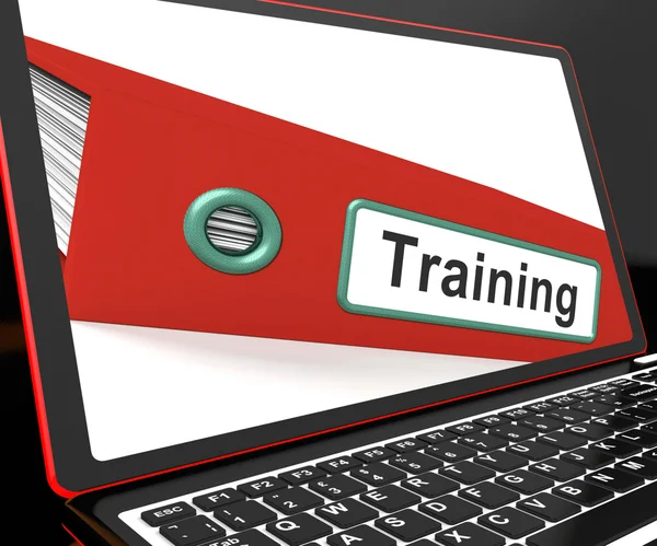 Arquivo de treinamento em programas de laptop Coaching — Fotografia de Stock