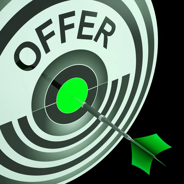 Offer Target Means Cheap Reductions — Stock Photo, Image