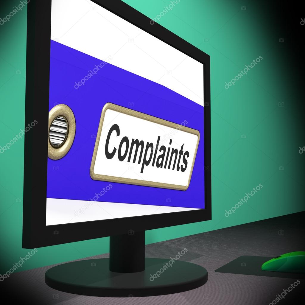 Complaints On Monitor Showing Angry Customers