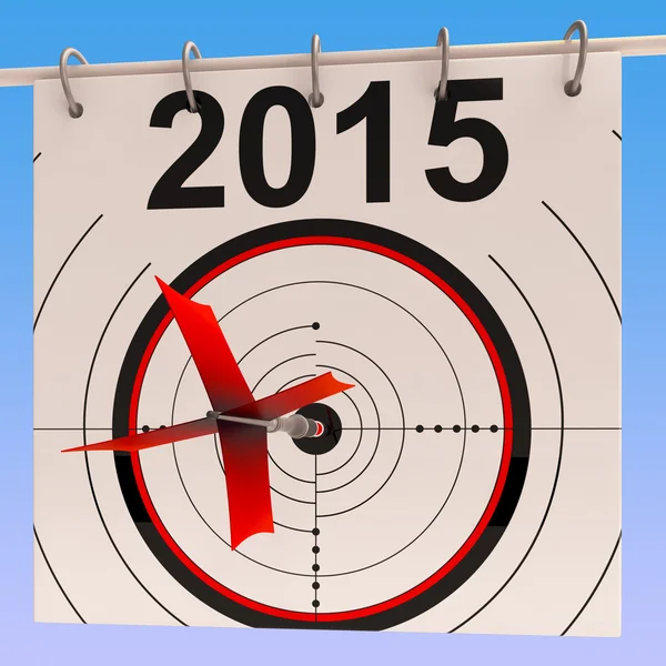 2015 カレンダー意味議題の年間スケジュールを計画します。 — ストック写真