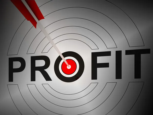 Profit Shows Financial Growth Earning Revenue — Stock Photo, Image