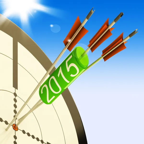 2015 mål visar framtida planerade projektion — Stockfoto