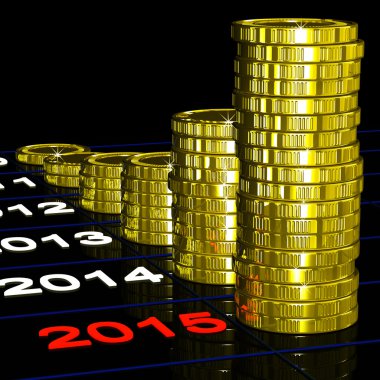 Coins On 2015 Shows Monetary Expectations clipart