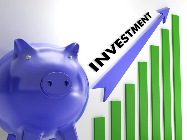 Raising Investment Chart Shows Monetary Success — Stock Photo, Image