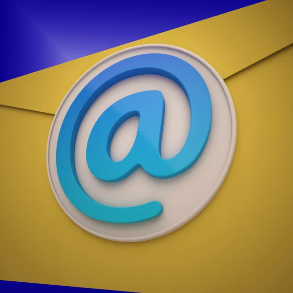 Envelope de e-mail mostra contato Mailing Online — Fotografia de Stock