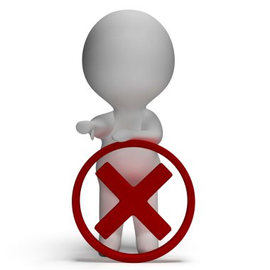 başarısız veya reddedilen haç ve onay kutusunu gösterir