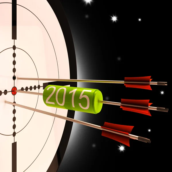 2015 Future Projection Target Shows Forward Planning — Stock Photo, Image