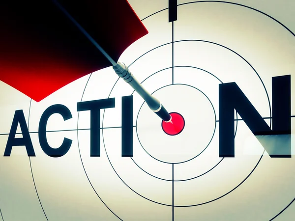 Action Shows Active Motivation Or Proactive — Stock Photo, Image