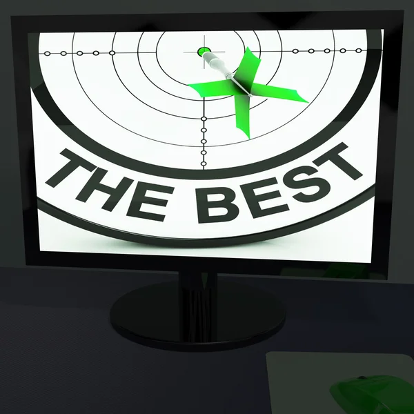 The Best On Monitor Showing Quality — Stock Photo, Image