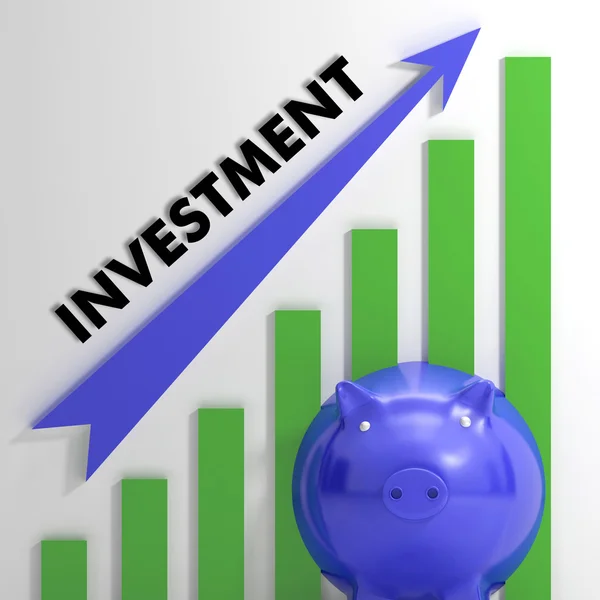 Raising Investment Chart Showing Increased Profit — Stock Photo, Image