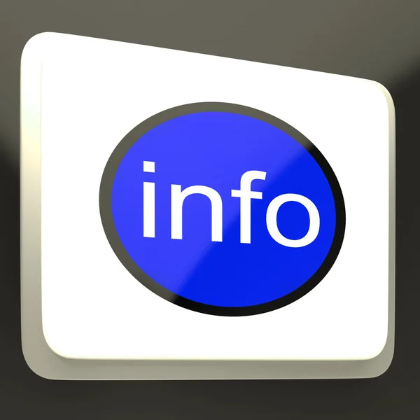 Info gomb bemutatás ügyfélszolgálati segítséget — Stock Fotó