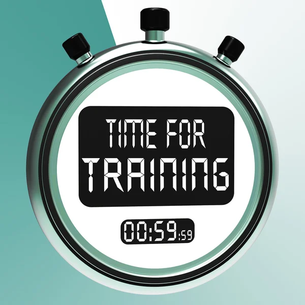 Tempo para treinamento Mensagem Significado Coaching e Instructing — Fotografia de Stock