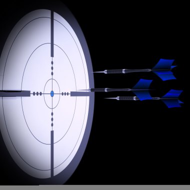 Hedef gösteren okçuluk becerilerini hedefleyen okları