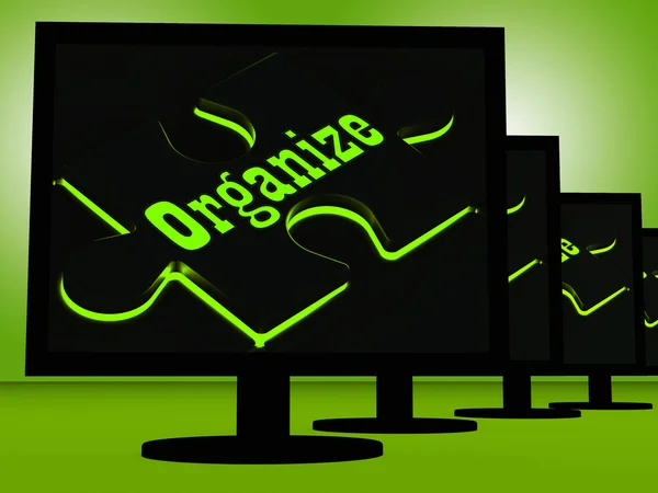 Organizzare Sui monitor Mostrando Gestione — Foto Stock