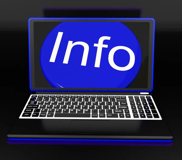 Info over laptop toont kennis — Stockfoto