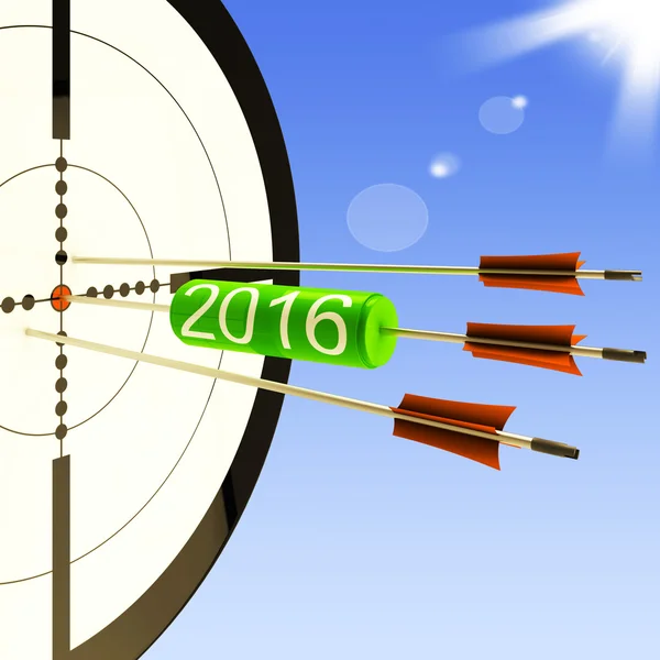 2016 Target Shows Business Plan Forecast — Stock Photo, Image