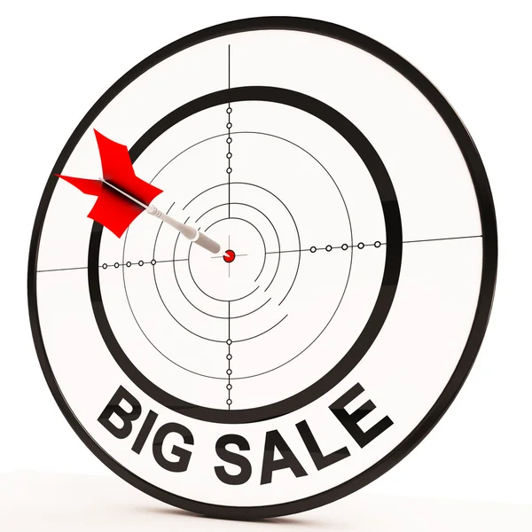 Big Sale Shows Promotions Discounts And Reductions — Stock Photo, Image