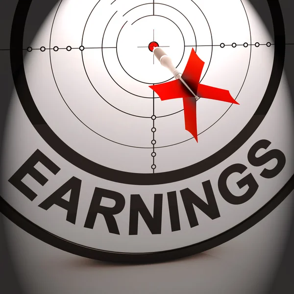 Earnings Shows Investment Profit Income And Dividends — Stock Photo, Image