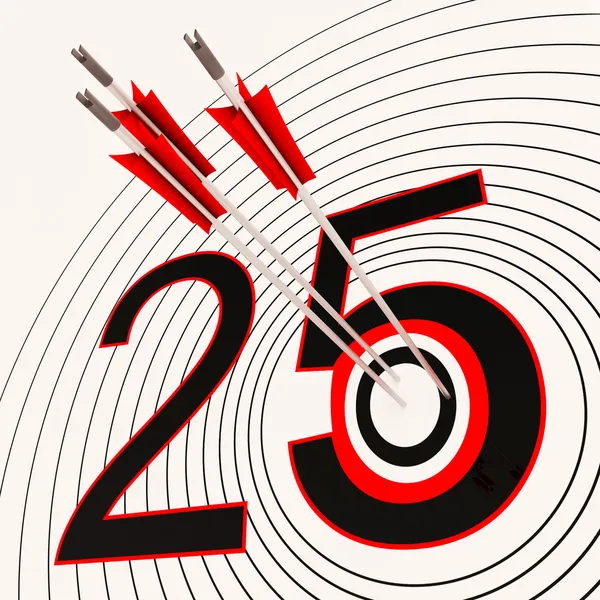 25 显示 25 周年或二十五分之一的生日 — 图库照片