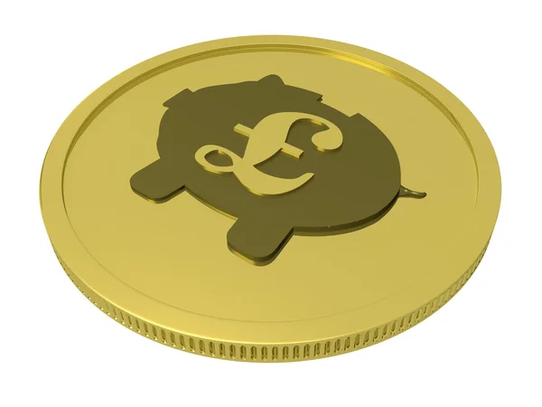 Pound Piggy Coin - Британская валюта — стоковое фото