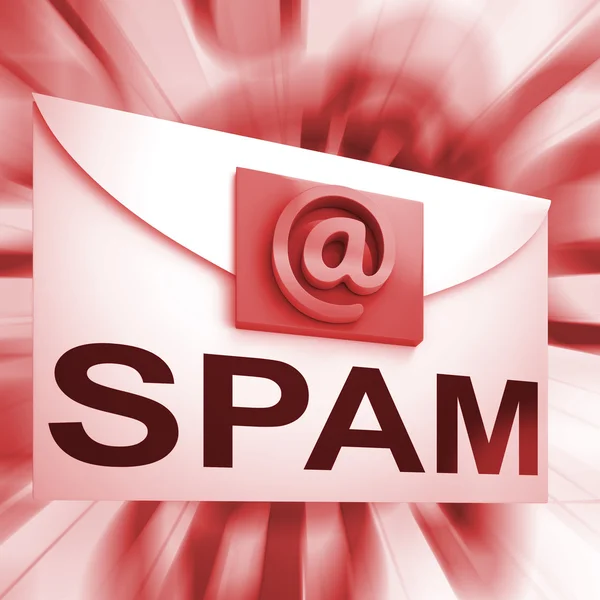 Spam Envelope Shows Malicious Electronic Junk Mail — Stock Photo, Image