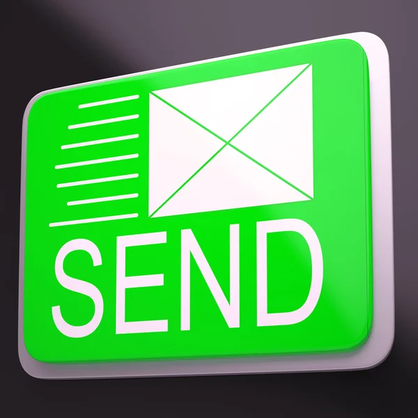 Send Envelope Shows Electronic Message Worldwide Communication — Stock Photo, Image