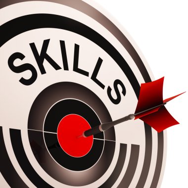 Skills Target Shows Abilities Competence And Training clipart