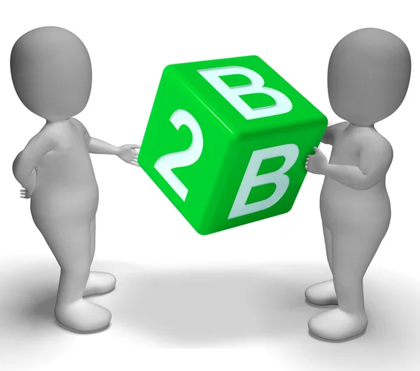 B2b Dice As A Sign Of Business — Stock Photo, Image