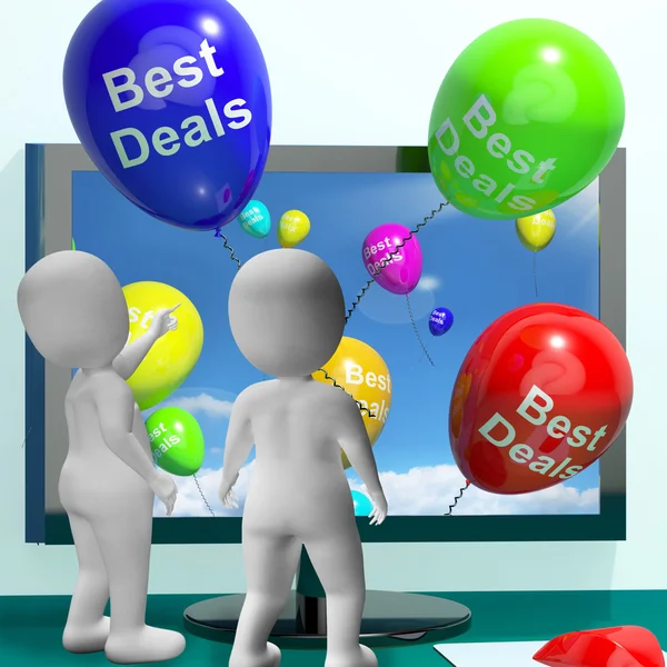Beste aanbiedingen ballonnen vertegenwoordigen koopjes en korting online — Stockfoto