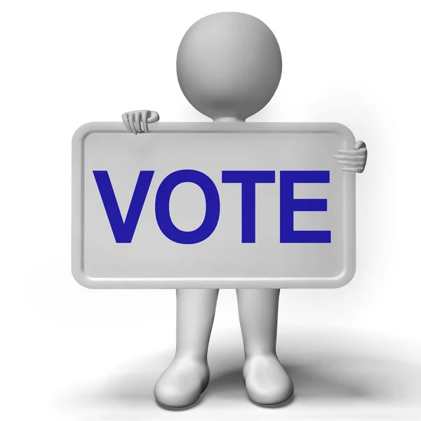 Hlasování znamení ukazuje možnosti hlasování nebo volba — Stock fotografie