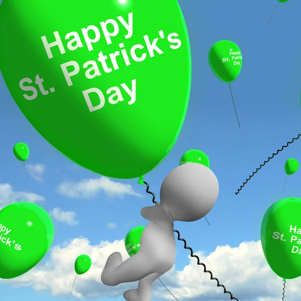 St Patrick's Day Balloons Mostra Festa irlandese celebrazione — Foto Stock