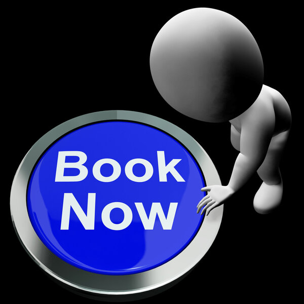 Blue Book Now Button for Hotel or Airlines reservation
