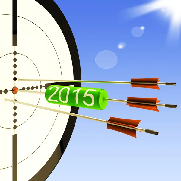 Cél 2015-re mutat üzleti terv Időjárás — Stock Fotó