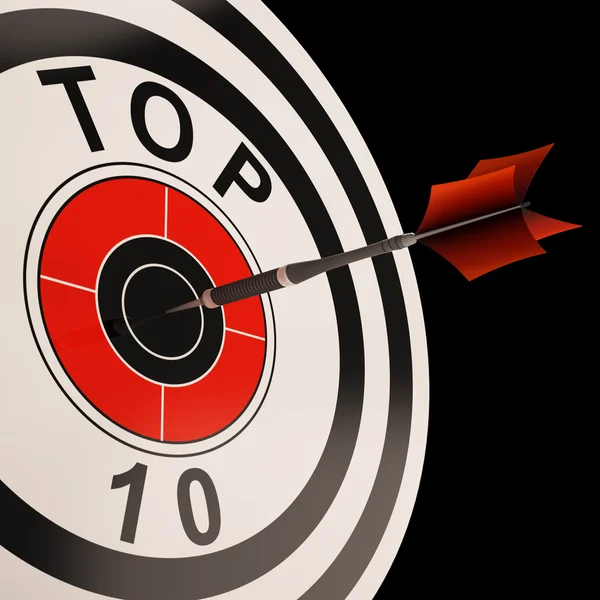 Top Ten Target Shows Best Selected Result — Stock Photo, Image