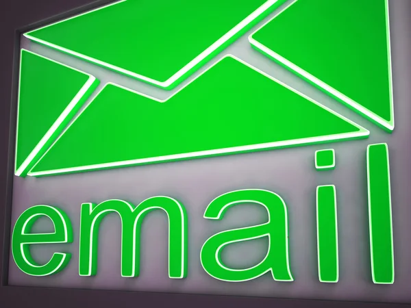 E-mail jel gomb bemutatás a Online kommunikáció — Stock Fotó